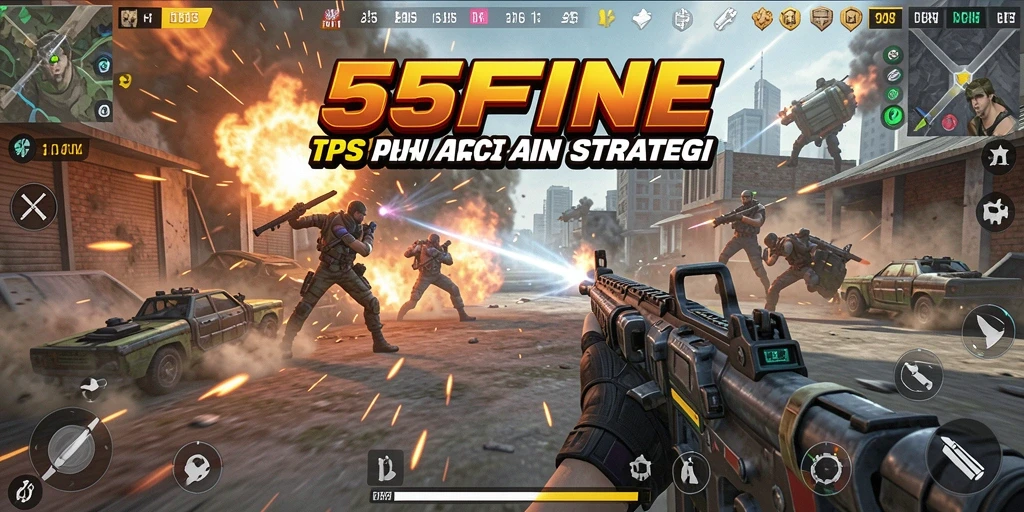 Tangkapan layar menunjukkan aksi intens dari gameplay TPS.