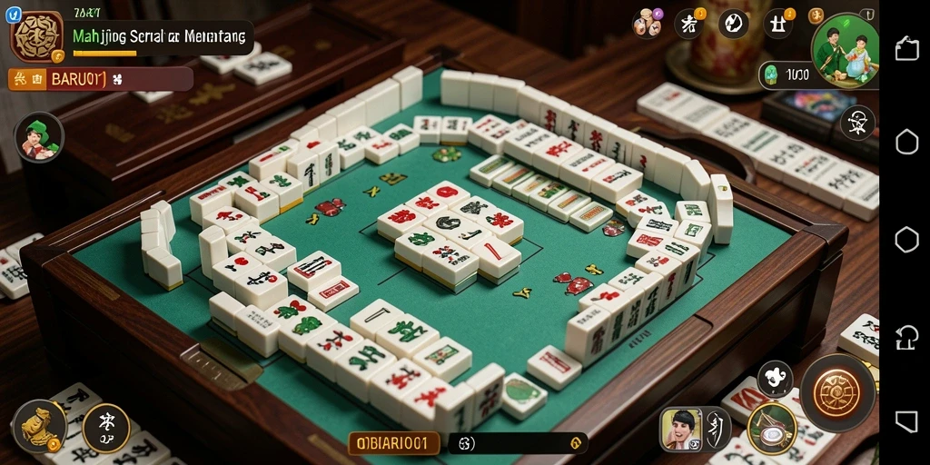 Screenshot gameplay BARU01 dengan tampilan menarik dari Mahjong.