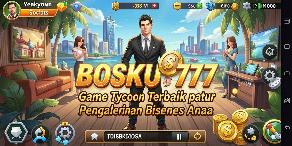 Tampilan gameplay BOSKU777 yang menggugah semangat bisnis Anda.