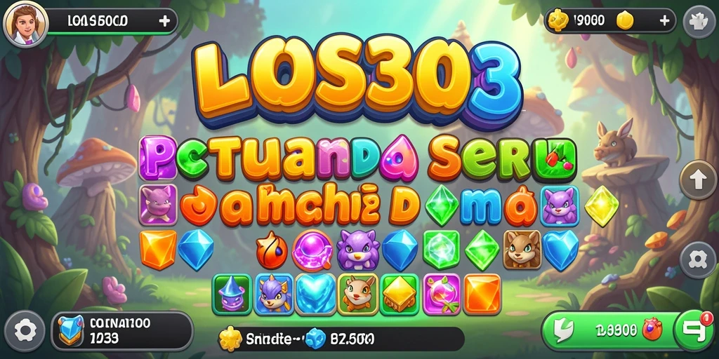 Tampilan cerah dan penuh warna dari gameplay Match-3.