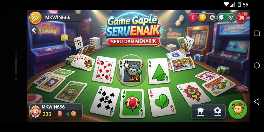 Screenshot gameplay MKWIN666 dengan suasana bermain Gaple.