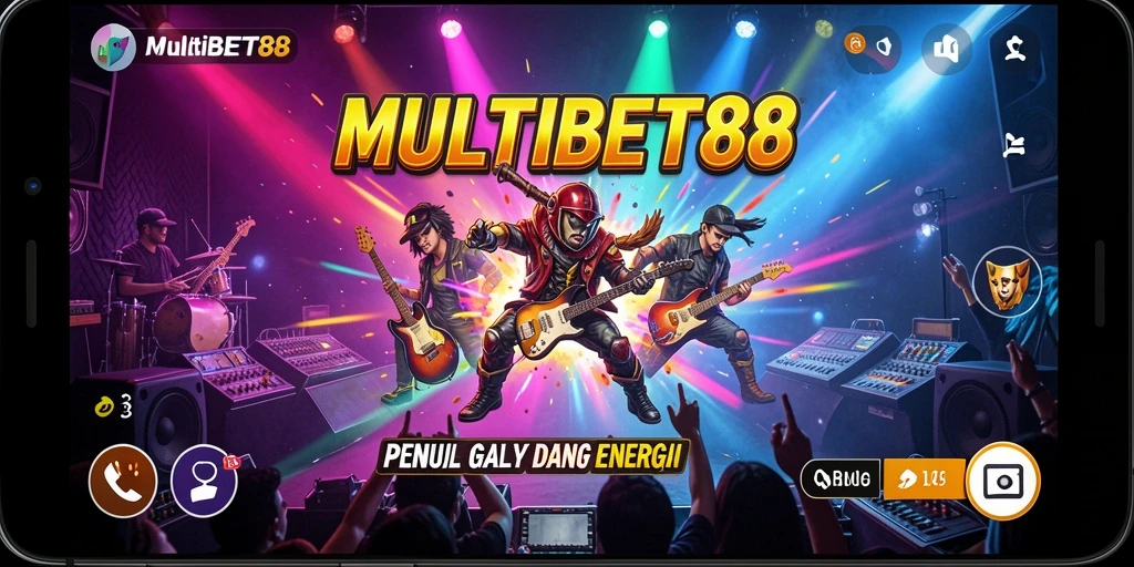 Tampilan gameplay utama MULTIBET88 dengan iringan musik yang ceria.