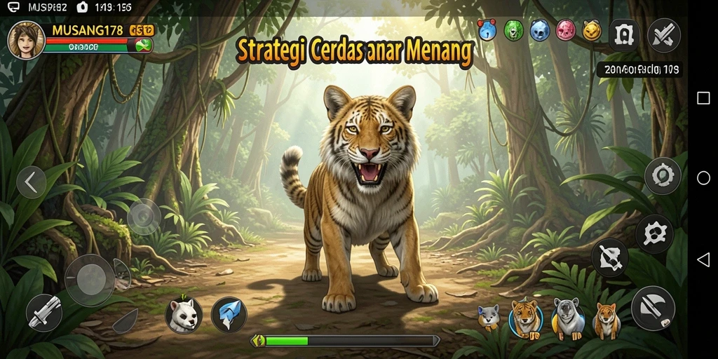 Screenshot gameplay <strong>MUSANG178</strong> memperlihatkan pertempuran strategi yang menegangkan.