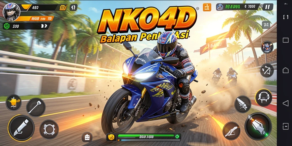 Gameplay cepat dan menantang di NEKO4D dengan balapan motor.