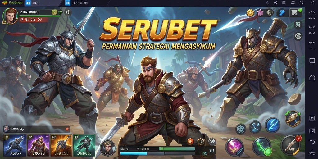 Tampilan gameplay <strong>SERUBET</strong> yang menarik dan penuh aksi stratégi.