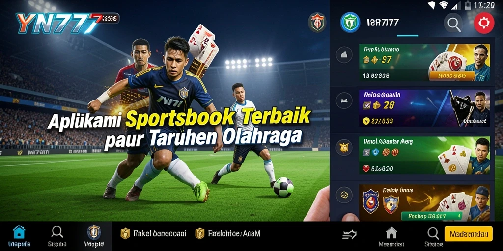 Tampilan gameplay YN777 dengan berbagai pilihan taruhan olahraga.
